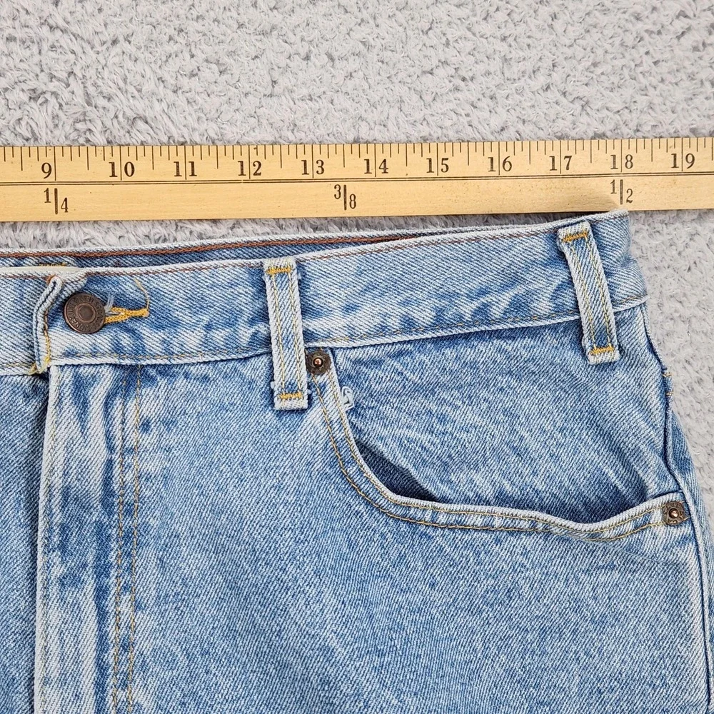 Levi Strauss Signature Jeans Mens 38x32 Light Wash Blue Relaxed Fit Denim Pants